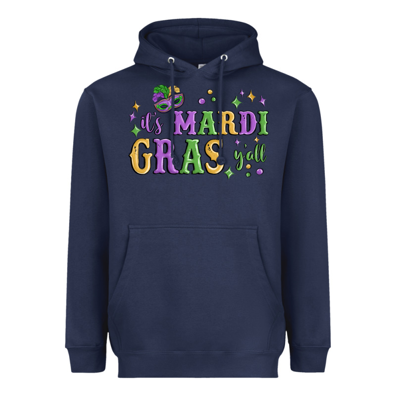 It's Mardi Gras Y'all Heavyweight Hoodie by MaliasSmallBusiness | Teevron