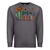 Charcoal Heather raisin hell cowboy cactus Premium Sweatshirt - MaliasSmallBusiness