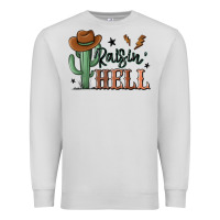 Dove Grey raisin hell cowboy cactus Premium Sweatshirt - MaliasSmallBusiness