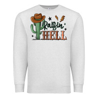 Oatmeal Heather raisin hell cowboy cactus Premium Sweatshirt - MaliasSmallBusiness