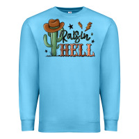 Ocean Blue raisin hell cowboy cactus Premium Sweatshirt - MaliasSmallBusiness