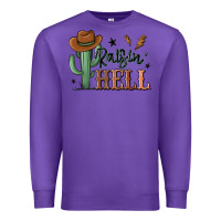 Purple raisin hell cowboy cactus Premium Sweatshirt - MaliasSmallBusiness