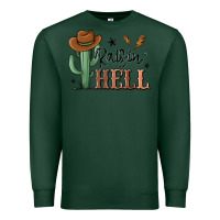 Sports Green raisin hell cowboy cactus Premium Sweatshirt - MaliasSmallBusiness