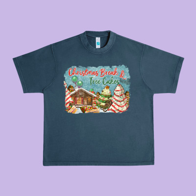 Christmas Break And Tree Cakes Urban Heavy Tee Designed By Fadigitalartstudio