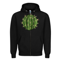 Black cactus Zipper Hoodie - BarkalooDesign