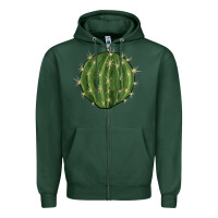Sports Green cactus Zipper Hoodie - BarkalooDesign