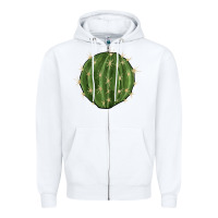 White cactus Zipper Hoodie - BarkalooDesign