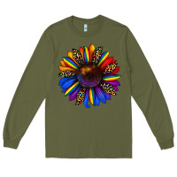 Army Green pride sunflower Long Sleeve Tee - JahusDesignShop