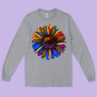Pride Sunflower Long Sleeve Tee Designed By Jahusdesignshop