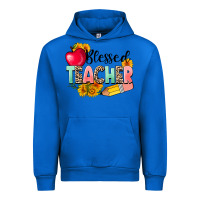 Cobalt blessed teacher Urban Hoodie - NancyCooperArtShop