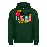 Forest Green blessed teacher Urban Hoodie - NancyCooperArtShop