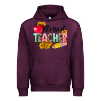 Mauve Wine blessed teacher Urban Hoodie - NancyCooperArtShop