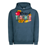 Pigment Midnight Navy blessed teacher Urban Hoodie - NancyCooperArtShop