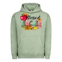 Pigment Oil Green blessed teacher Urban Hoodie - NancyCooperArtShop