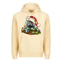 Pina Colada christmas scottish fold cat Premium Hoodie - LillyAllenDesigns