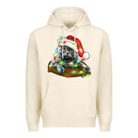 Tofu christmas scottish fold cat Premium Hoodie - LillyAllenDesigns