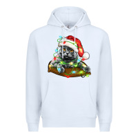 White christmas scottish fold cat Premium Hoodie - LillyAllenDesigns