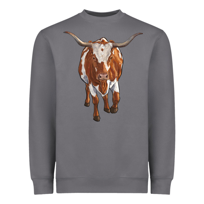 Longhorn Cow Heavyweight Sweatshirt by RanaPortraitStore | Teevron