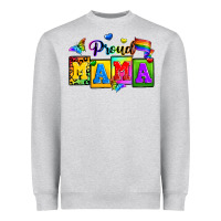 Heather Grey proud mama Heavyweight Sweatshirt - Zillion Design Studio