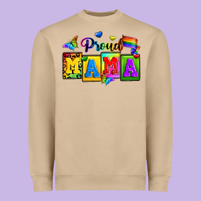 Proud Mama Heavyweight Sweatshirt Designed By Zillion Design Studio