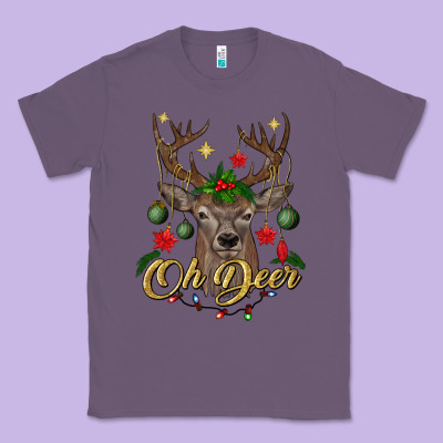 Oh Deer Christmas Classic Tee Designed By Bundleandbundleshop