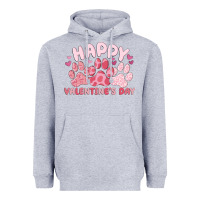 Heather Grey happy valentine's day Heavyweight Hoodie - MaliasSmallBusiness