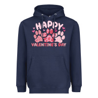Navy happy valentine's day Heavyweight Hoodie - MaliasSmallBusiness