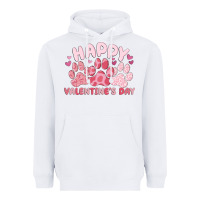 White happy valentine's day Heavyweight Hoodie - MaliasSmallBusiness