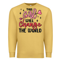 Antique Gold this girl will change the world Premium Sweatshirt - MaliasSmallBusiness
