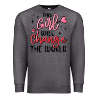 Charcoal Heather this girl will change the world Premium Sweatshirt - MaliasSmallBusiness