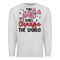 Dove Grey this girl will change the world Premium Sweatshirt - MaliasSmallBusiness