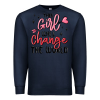 Navy this girl will change the world Premium Sweatshirt - MaliasSmallBusiness