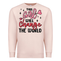 Pale Pink this girl will change the world Premium Sweatshirt - MaliasSmallBusiness