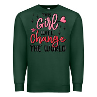 Sports Green this girl will change the world Premium Sweatshirt - MaliasSmallBusiness