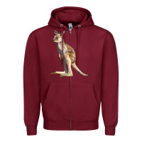 Burgundy baby kangaroo Zipper Hoodie - LillyAllenDesigns
