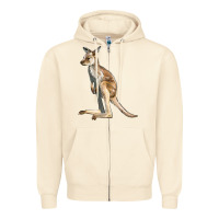 Sandshell baby kangaroo Zipper Hoodie - LillyAllenDesigns