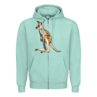 Seafoam baby kangaroo Zipper Hoodie - LillyAllenDesigns