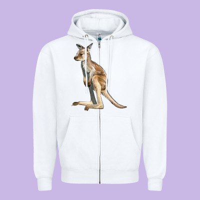 Baby Kangaroo Zipper Hoodie Designed By Lillyallendesigns