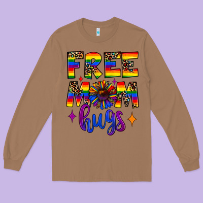 Free Mom Hugs Long Sleeve Tee Designed By Jahusdesignshop