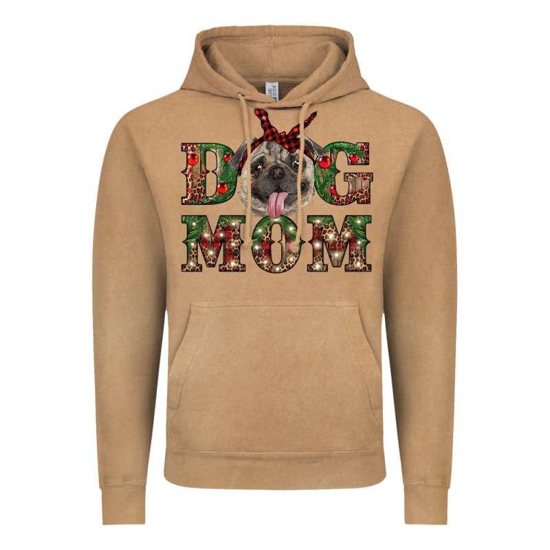 Christmas Pug Mom Vintage Hoodie by RanaPortraitStore | Teevron