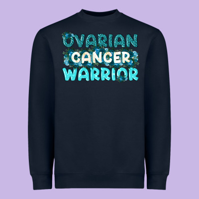 Ovarian Cancer Warrior Heavyweight Sweatshirt Designed By Texasbilliewilder