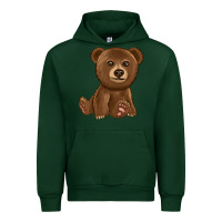 Forest Green bear Urban Hoodie - texasbilliewilder