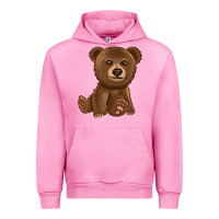 Fuchsia Pink bear Urban Hoodie - texasbilliewilder