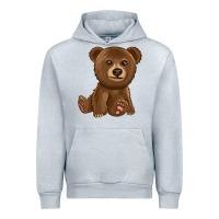 Heather Grey bear Urban Hoodie - texasbilliewilder