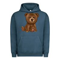 Pigment Midnight Navy bear Urban Hoodie - texasbilliewilder