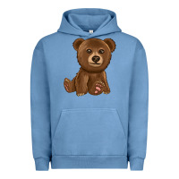 Pigment Pebble Blue bear Urban Hoodie - texasbilliewilder