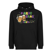 Black mardi gras drinking team Heavyweight Hoodie - MaliasSmallBusiness