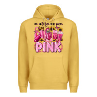 Antique Gold in october we wear pink football Premium Hoodie - LillyAllenDesigns
