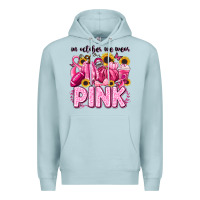 Blue Mist in october we wear pink football Premium Hoodie - LillyAllenDesigns
