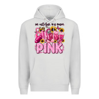 Dove Grey in october we wear pink football Premium Hoodie - LillyAllenDesigns